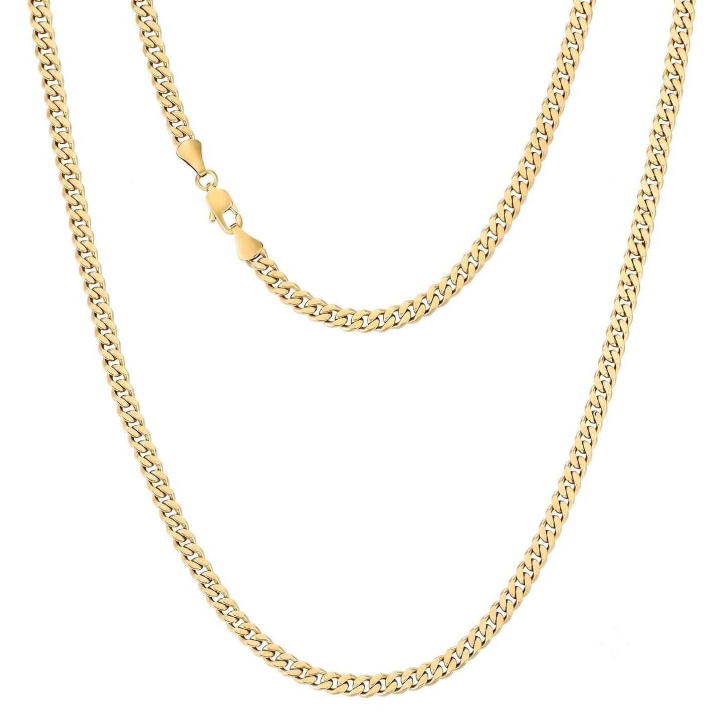 iceX 7mm Miami Cuban Link Chain in 18K gold PVD plating on stainless steel