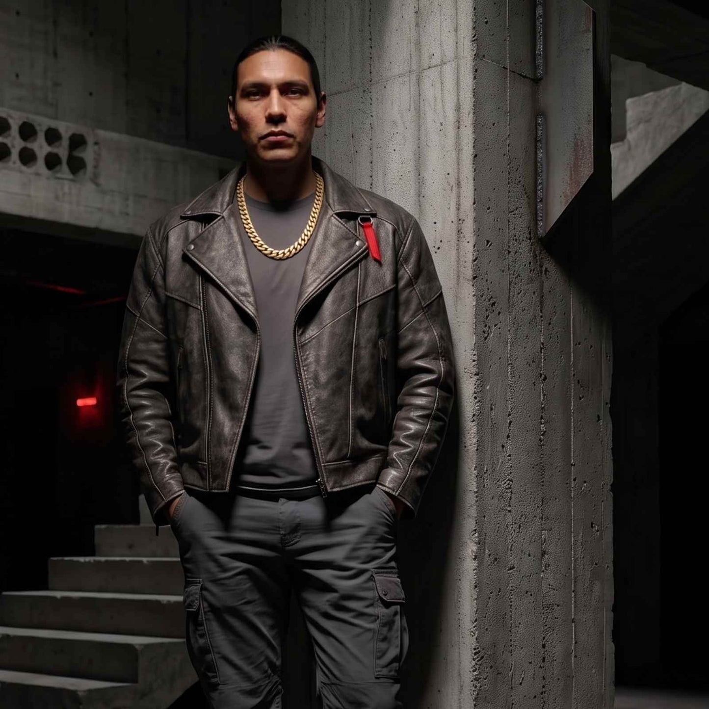 Model styling the iceX 11mm Miami Cuban link chain in 18K gold PVD plating on stainless steel with a black t-shirt.
