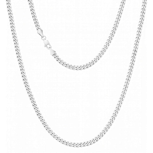 iceX 9mm Silver Miami Cuban Link Chain on 316L stainless steel
